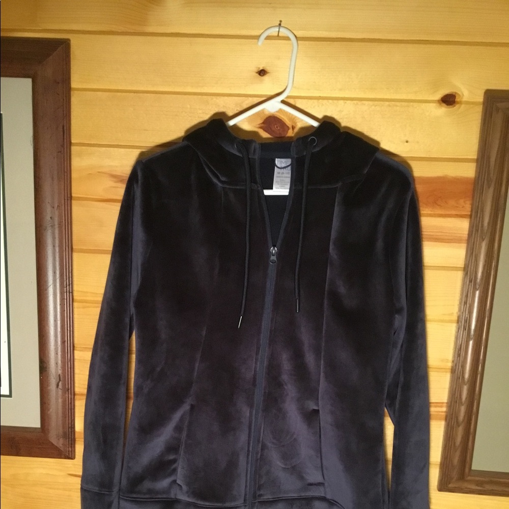 Velour Zip-Up Hoodie